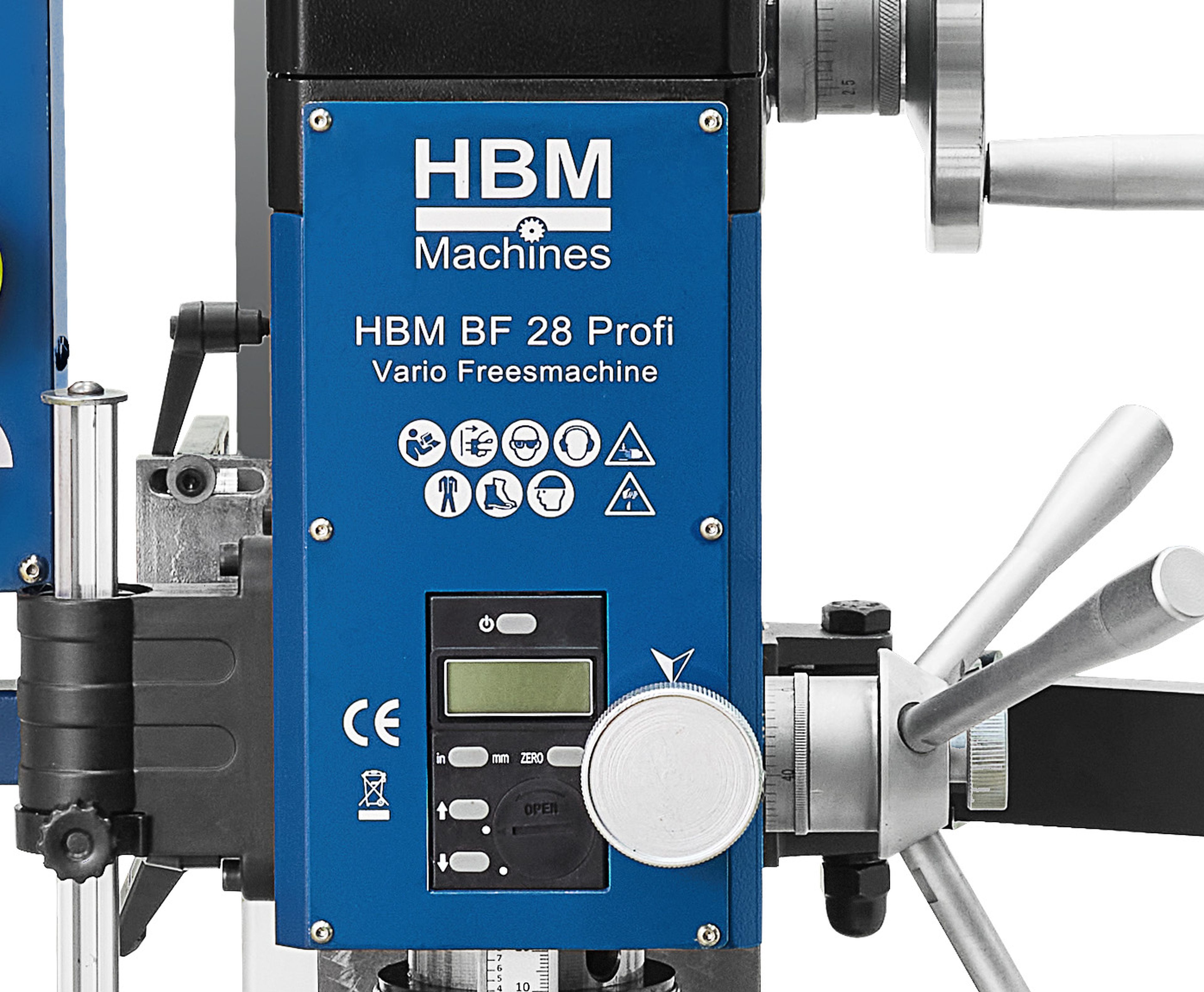 HBM freesmachine BF 28 profi vario digitale uitlezing Image 7