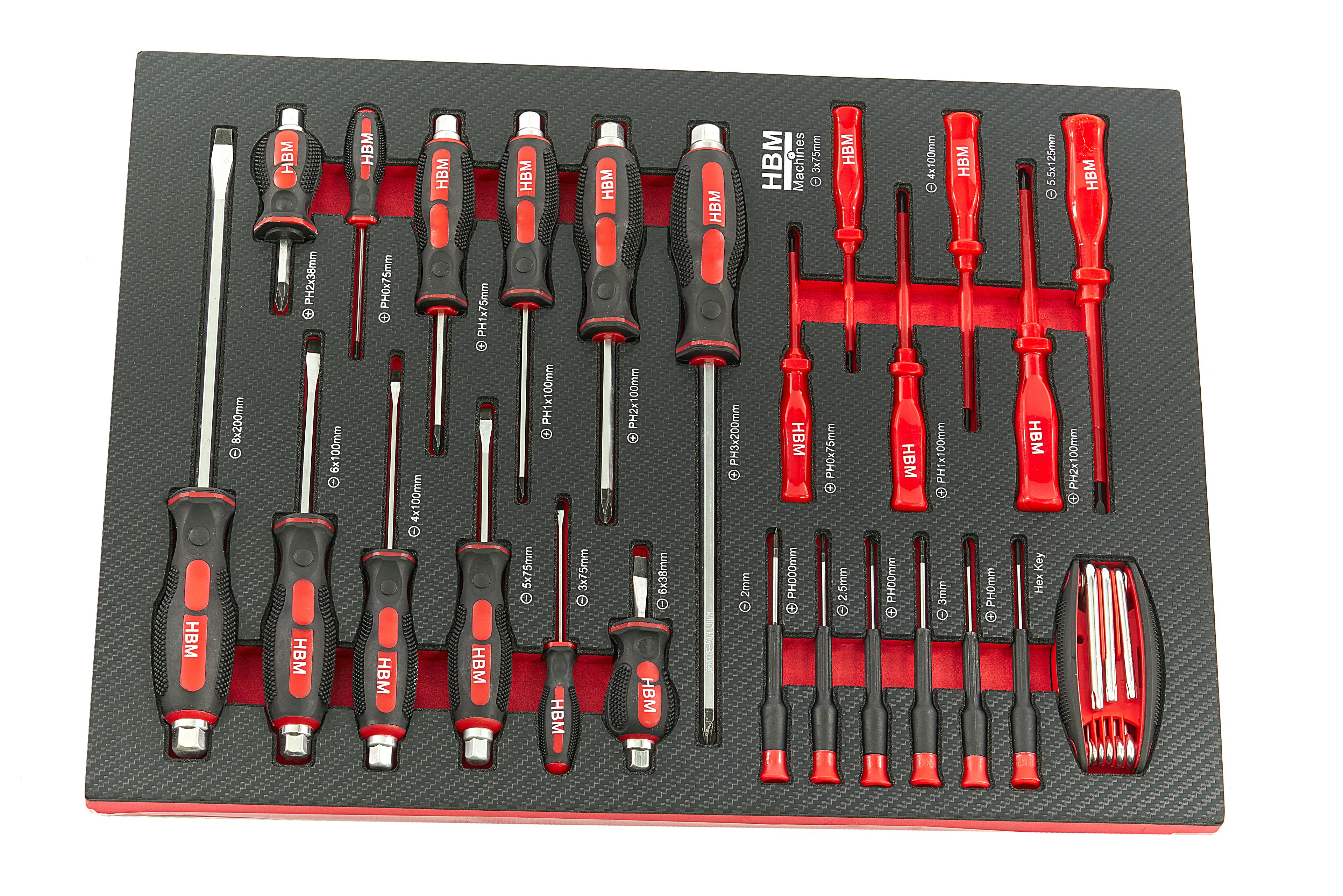 HBM gevulde gereedschapswagen 154-delig, rood Image 17