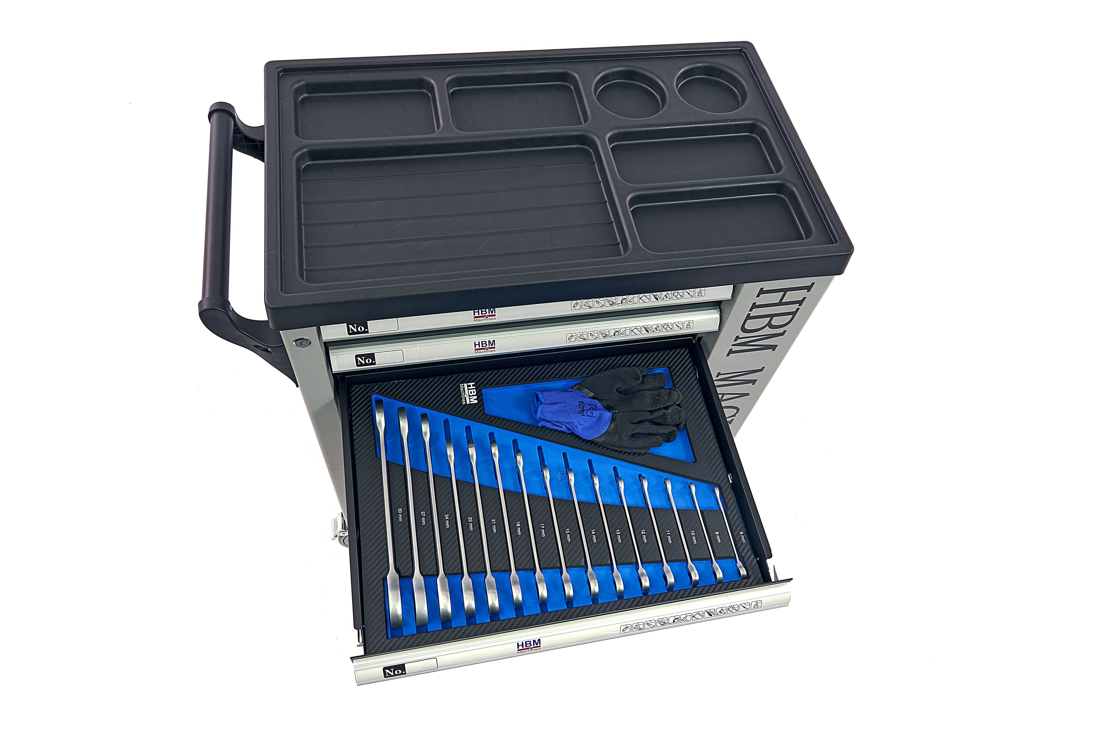 HBM servante à outils garnie 262 pièces, noir Image 19