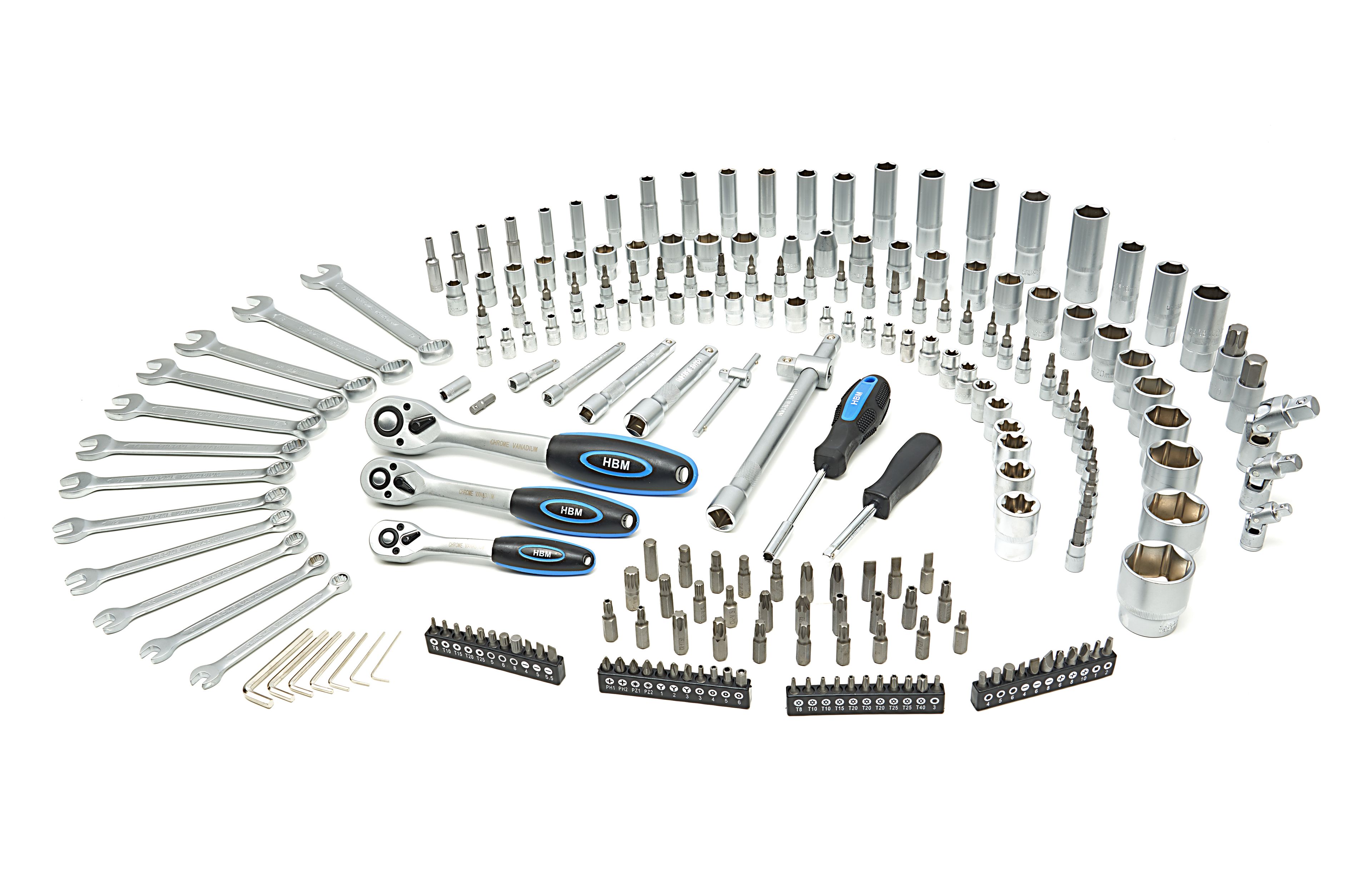 HBM Ensemble de douilles professionnelles 216 pièces Image 2