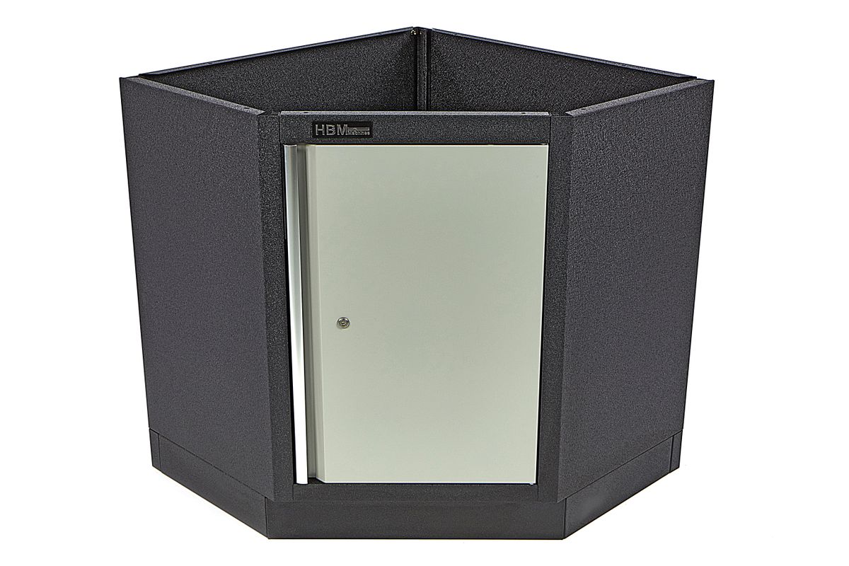HBM Mueble Bajo Esquinero con Puerta para Equipamiento de Taller