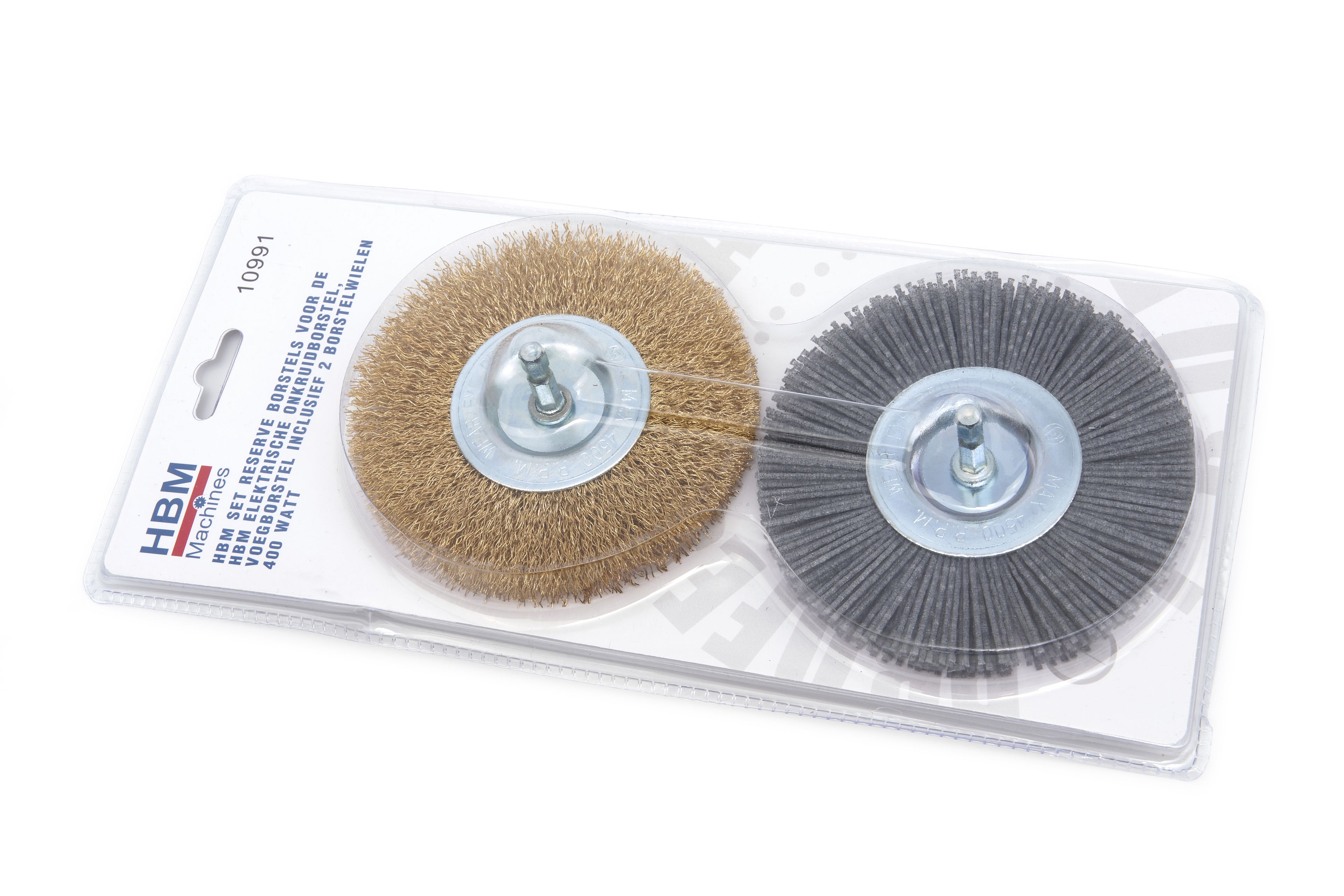 HBM Jeu de brosses de rechange pour la brosse à mauvaises herbes électrique HBM, brosse à joints comprenant 2 roues de brosse Image 3