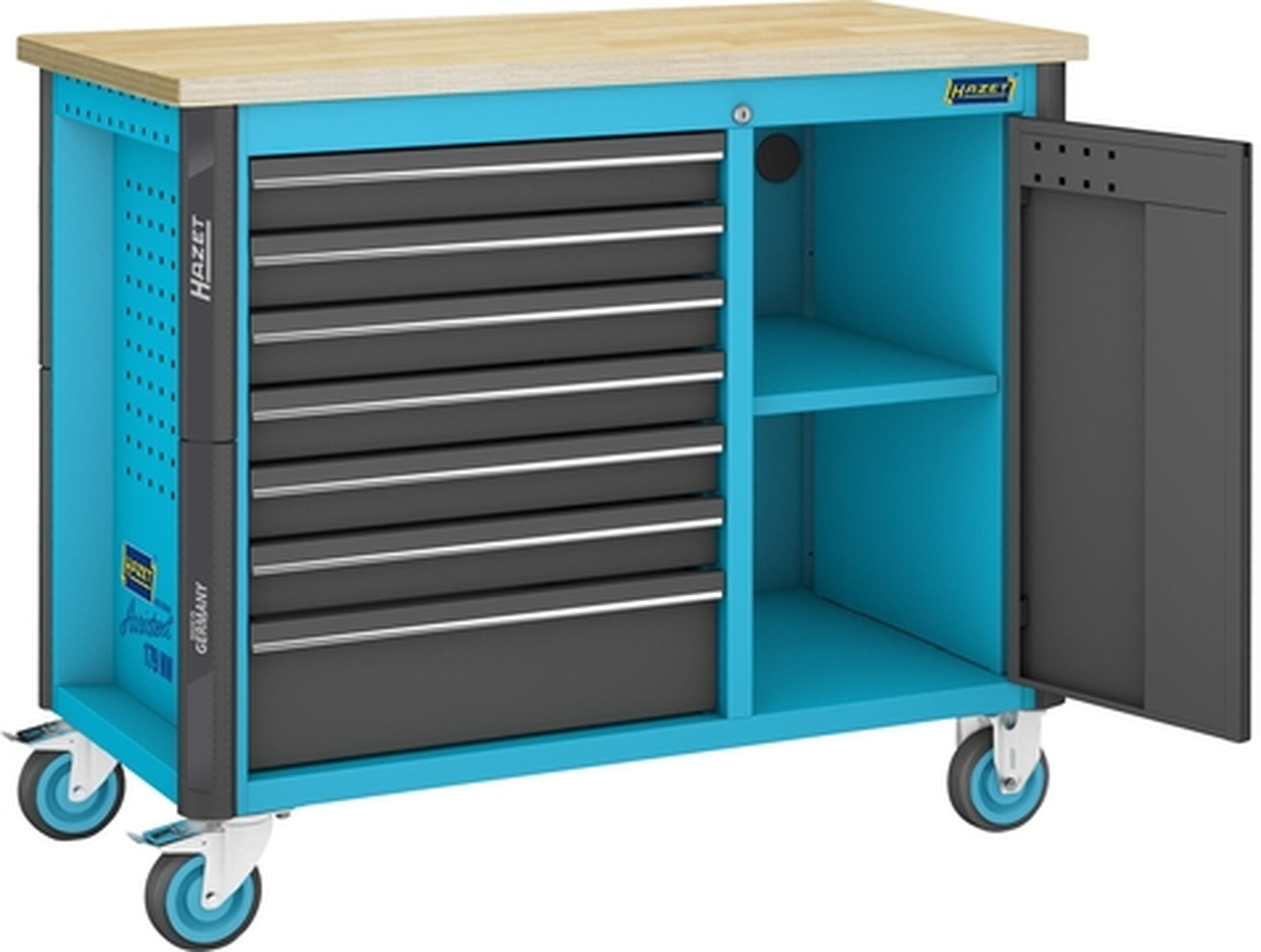 Hazet Werkzeugwagen mit Werkzeug 115 cm, 230-teilig, schwarz-blau Image 3
