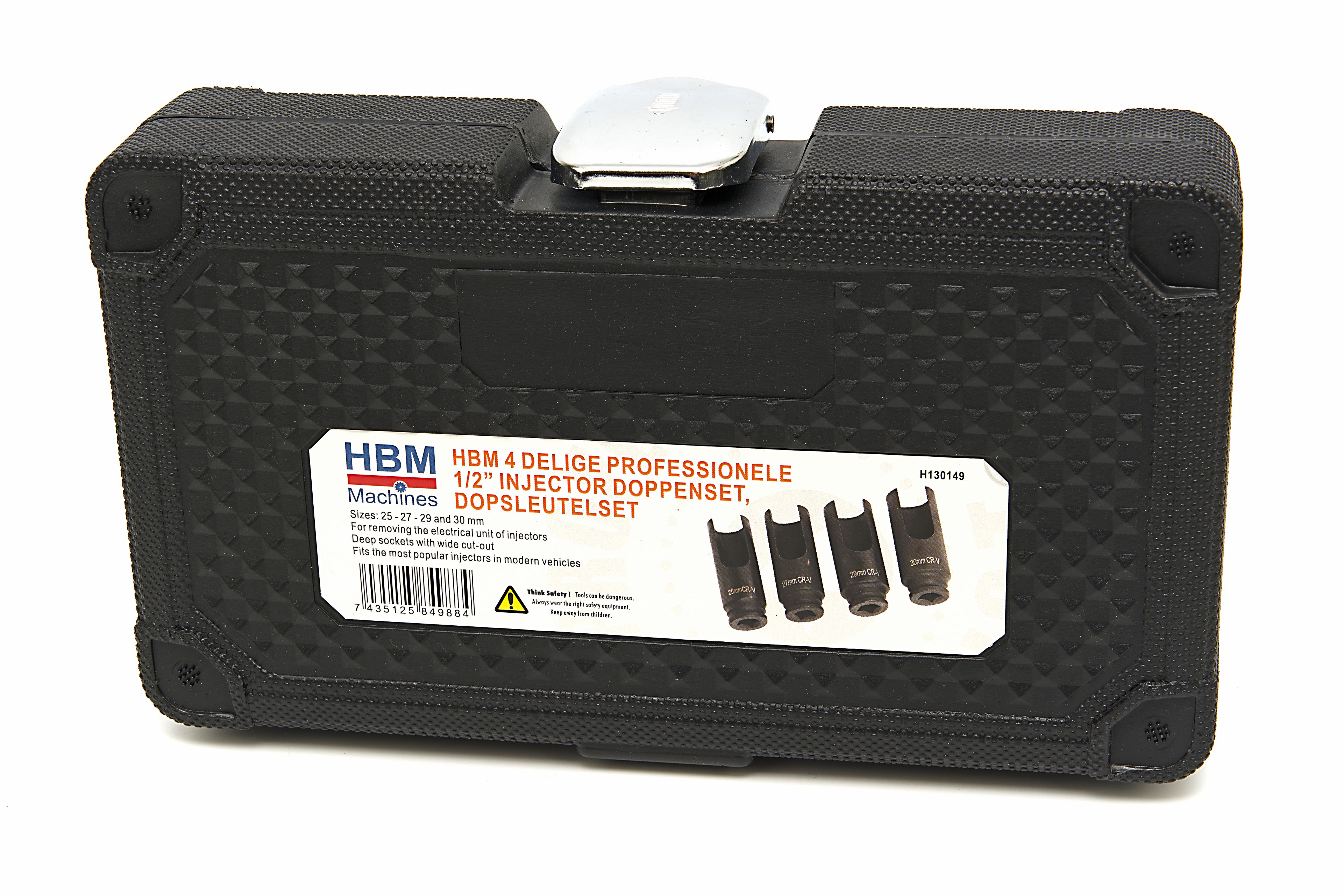 HBM 4 Delige Professionele ½ inch Injector Doppenset, Dopsleutelset Image 5