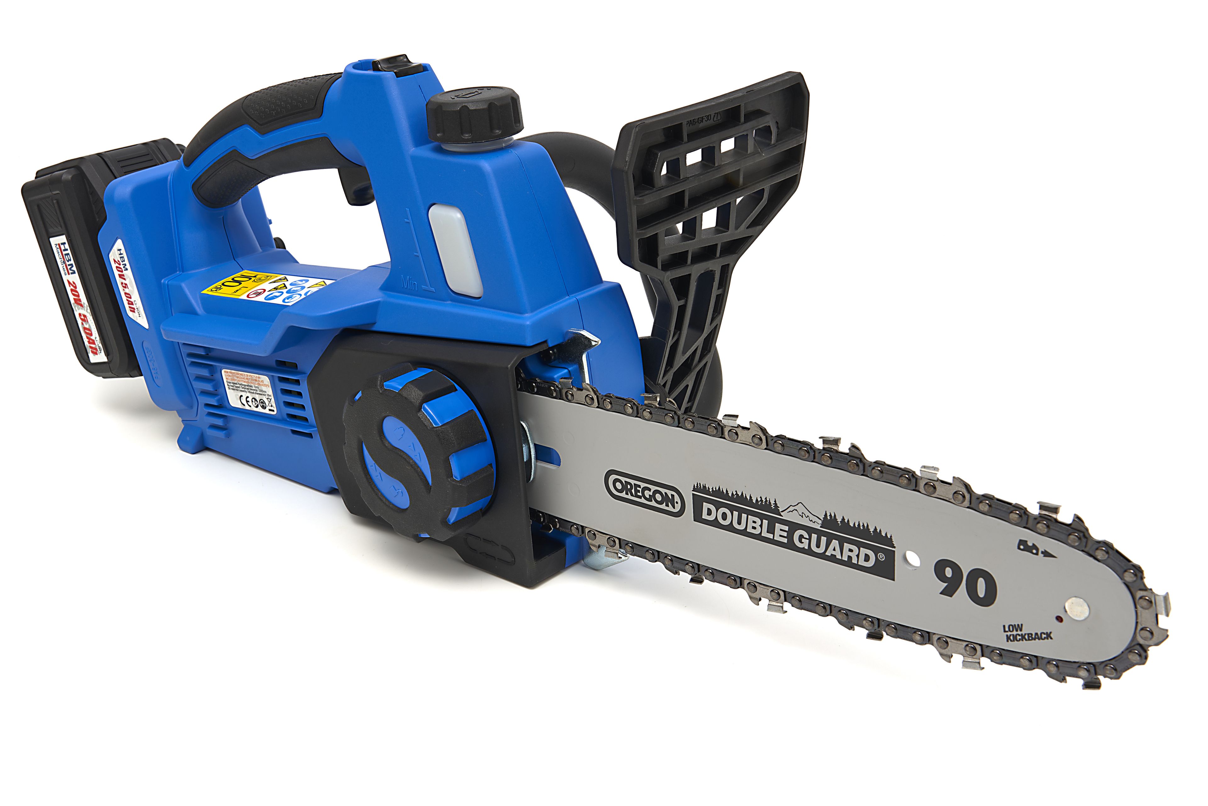 Sega a catena HBM con lama da 250 mm, 20 Volt 5,0 Ah Power20.5