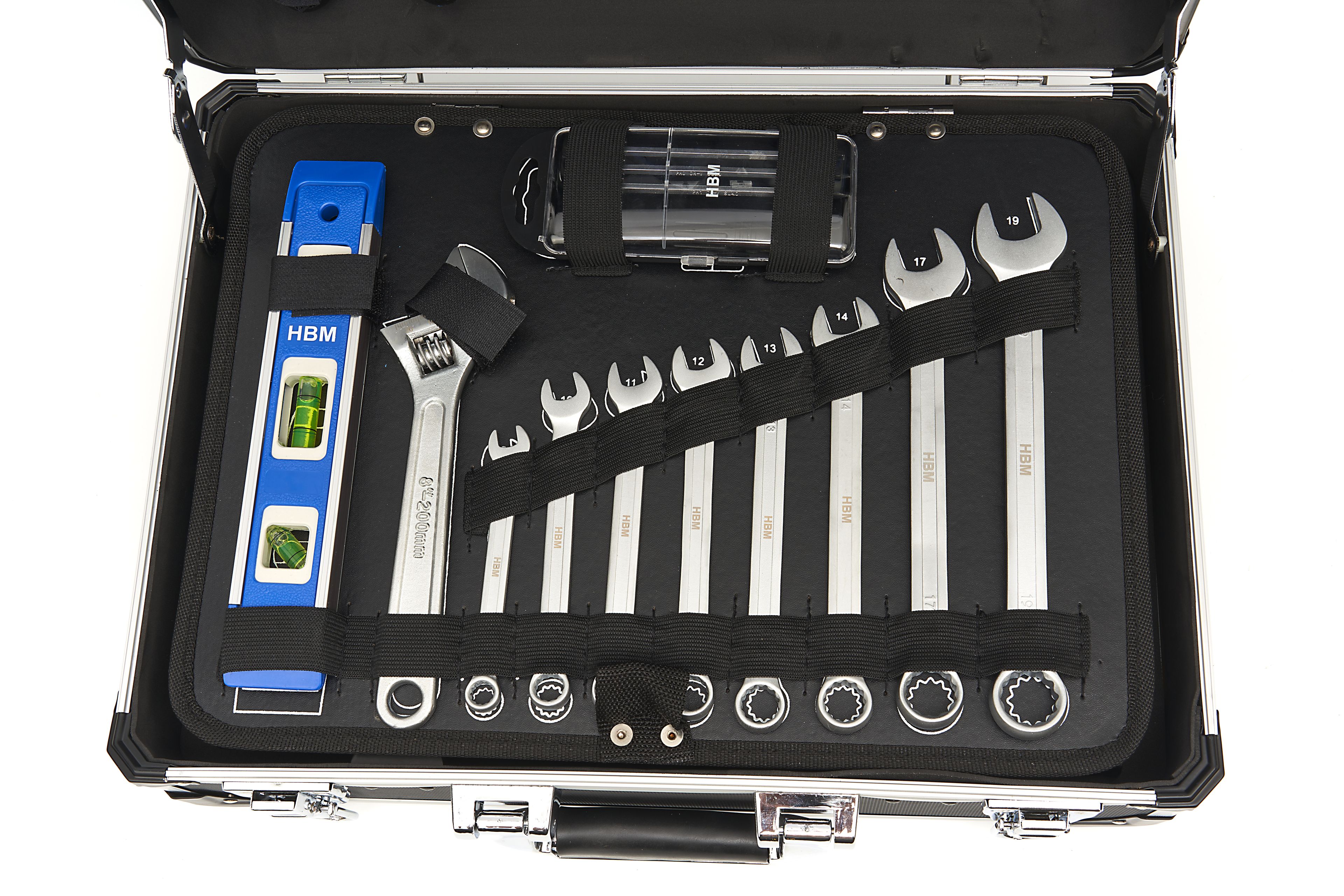 HBM Maletín de herramientas, juego de herramientas con incrustación de EVA de 154 piezas Image 6