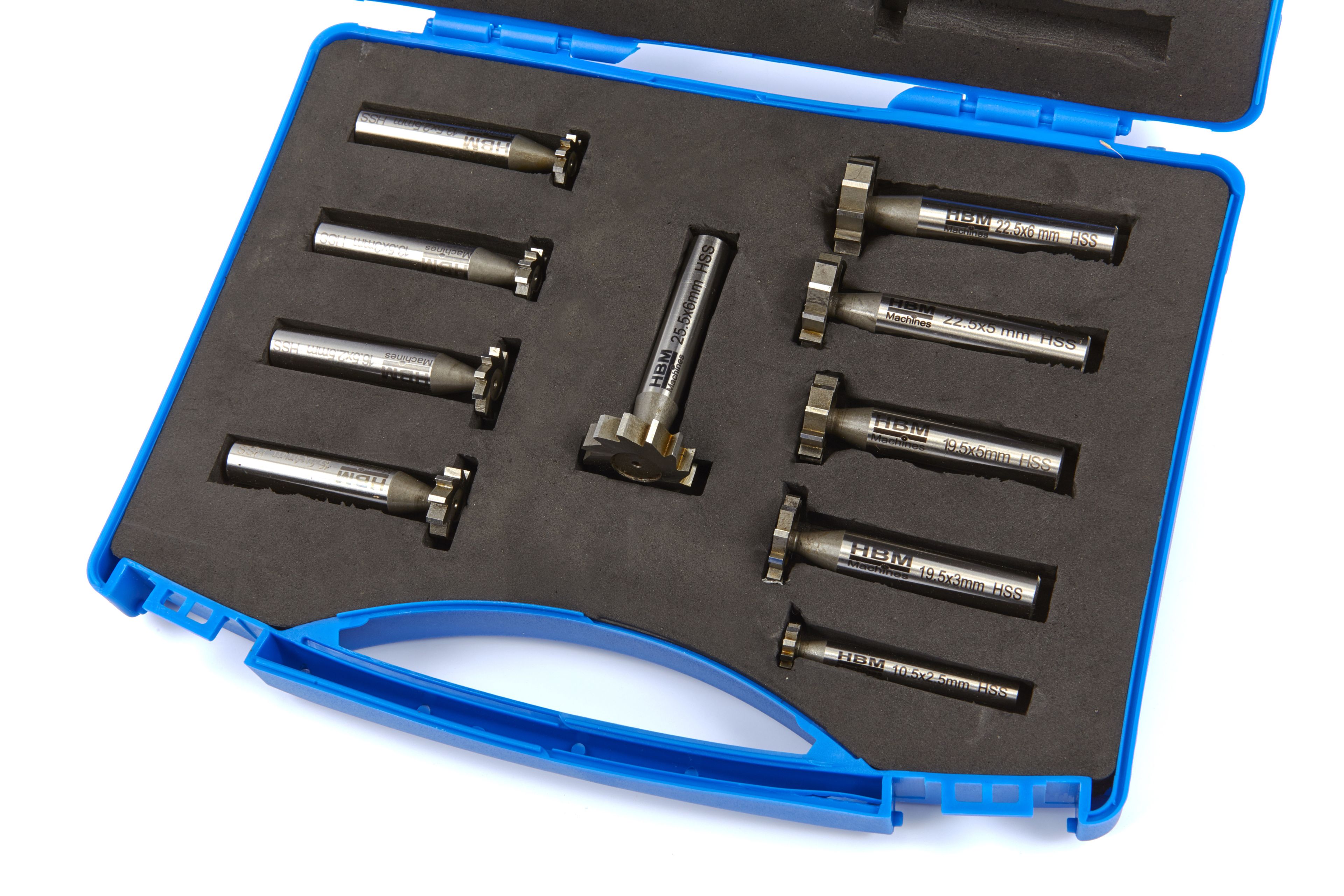 Kit de fraisage pour rainures en T HBM 10 pièces HSS M-2 Image 2