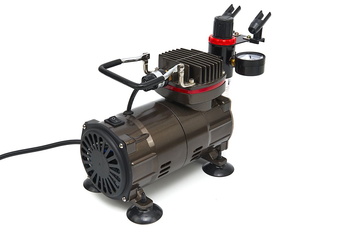 Set de compresor Airbrush HBM de 110 vatios
