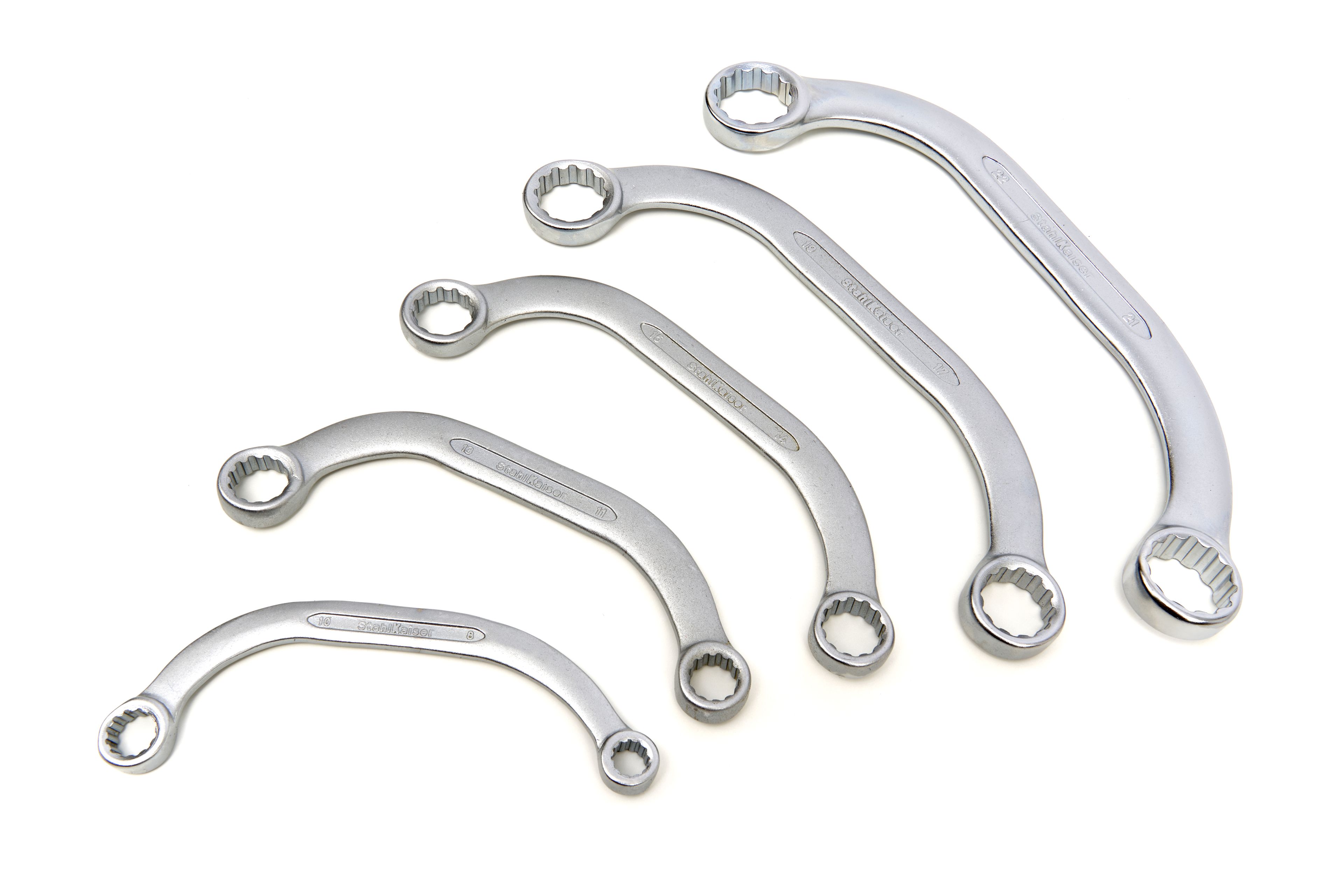 Stahlkaiser 5-tlg. C-Doppelringschlüsselsatz 8 - 22 mm.