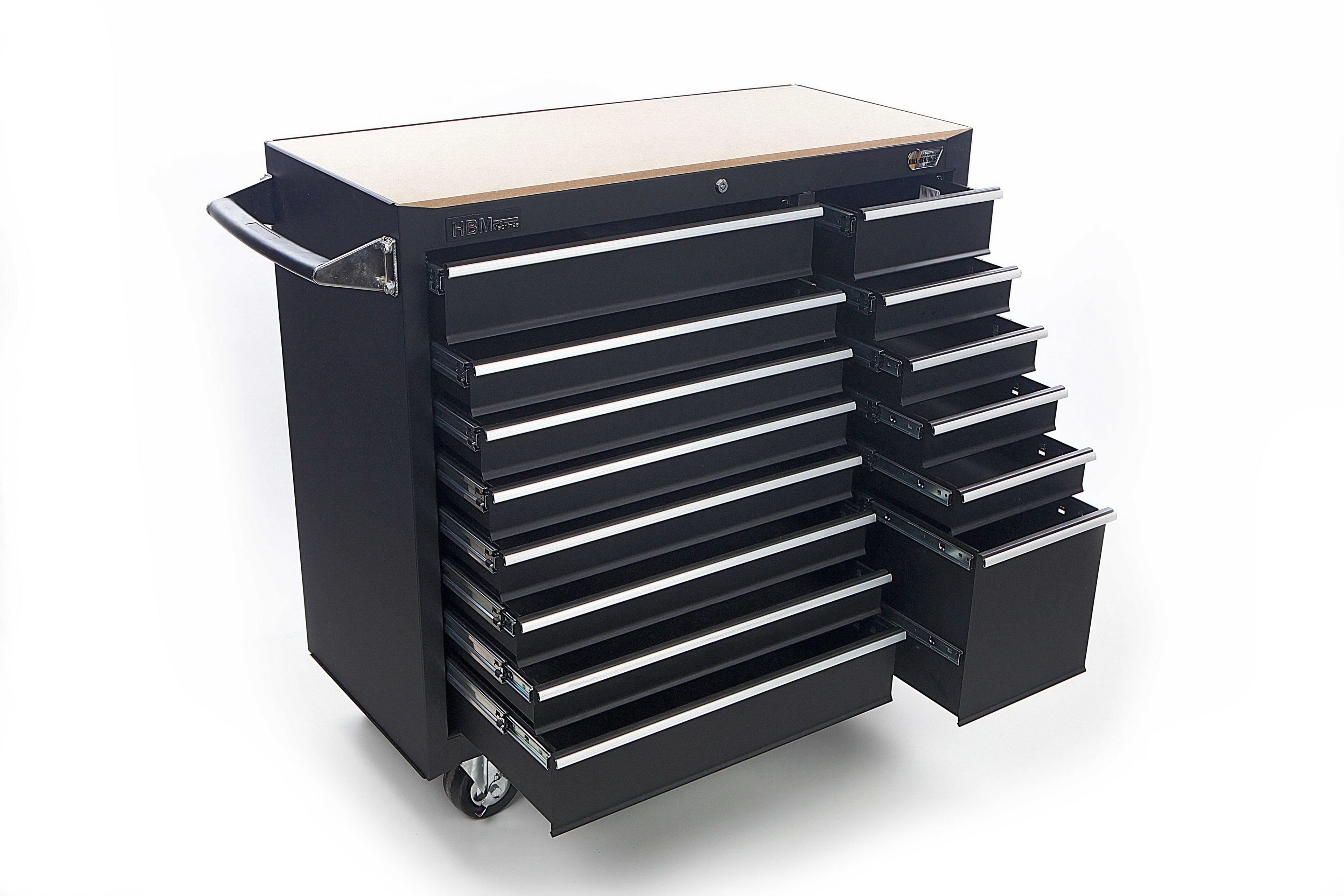 HBM gereedschapswagen 14 Laden 100 cm - zwart Image 2