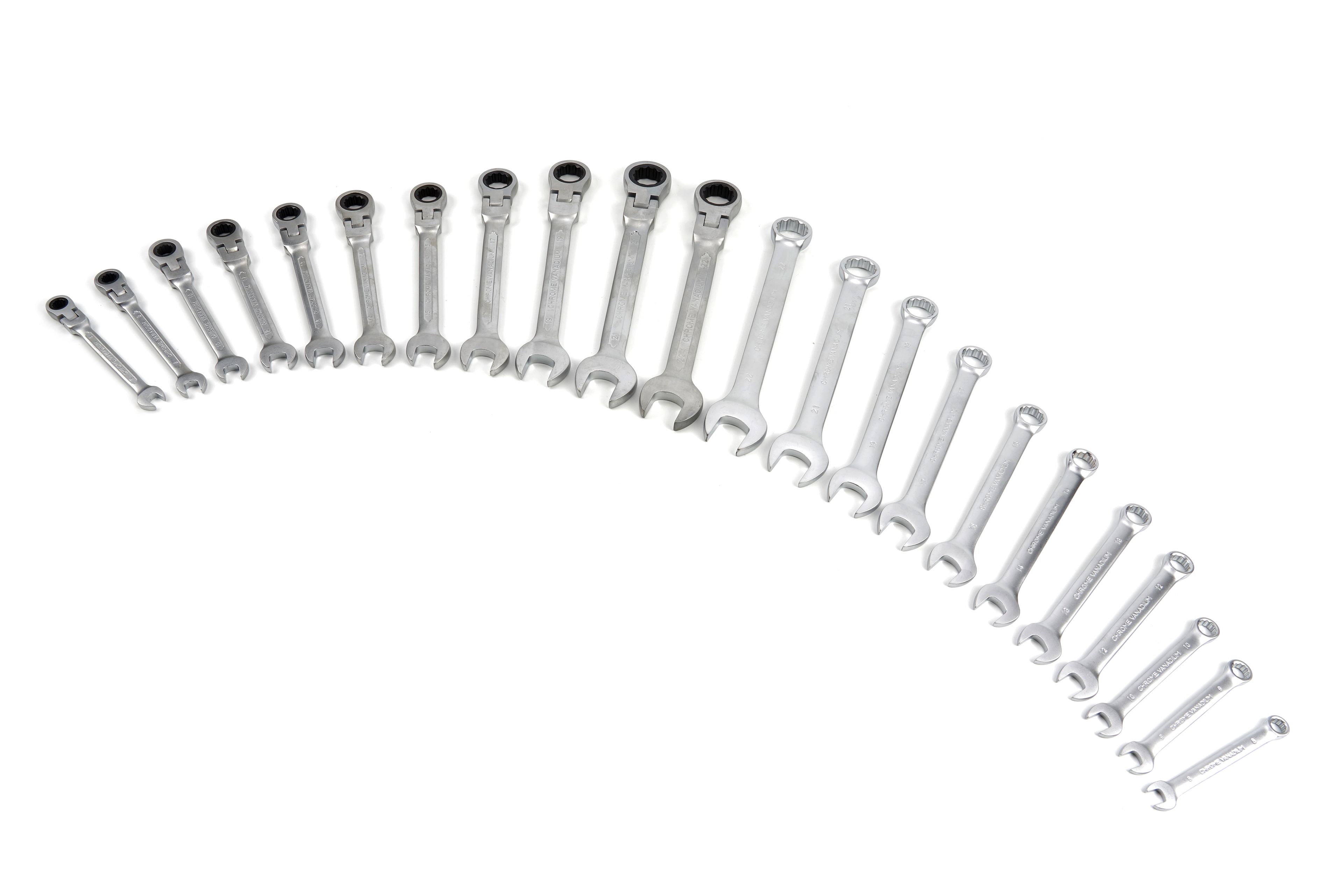 Conjunto de llaves de anillo de 22 piezas HBM con inserción de espuma de carbono para carrito de herramientas Image 8