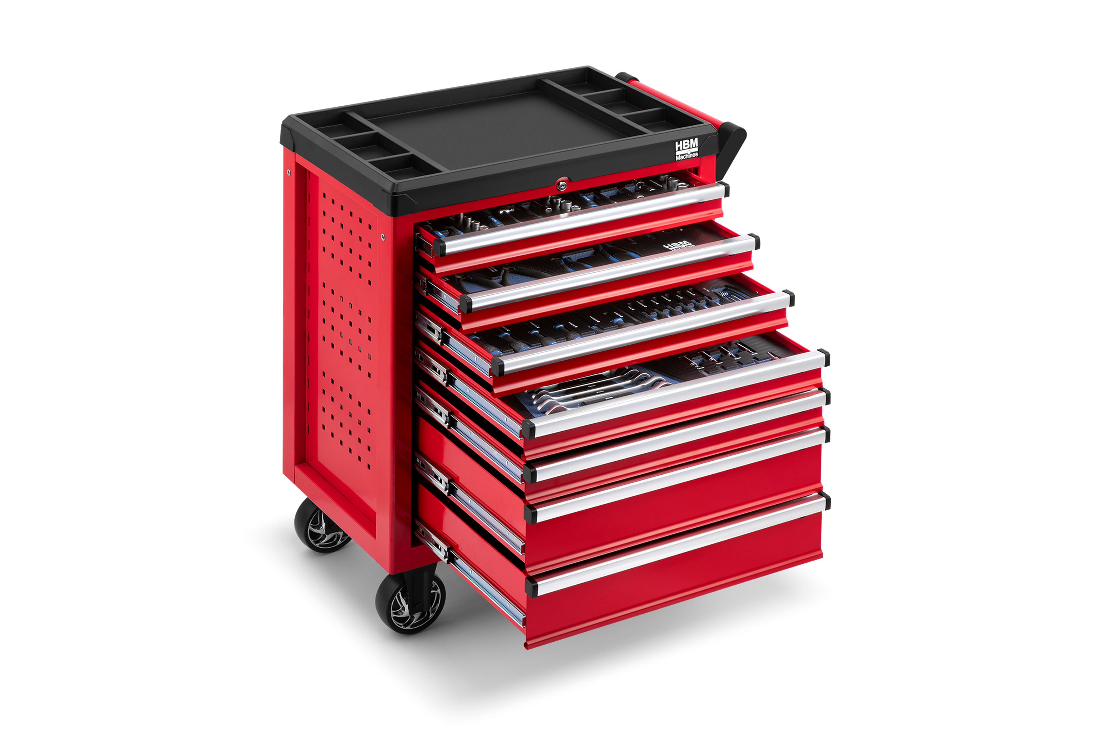HBM gevulde gereedschapswagen 154-delig rood Image 3