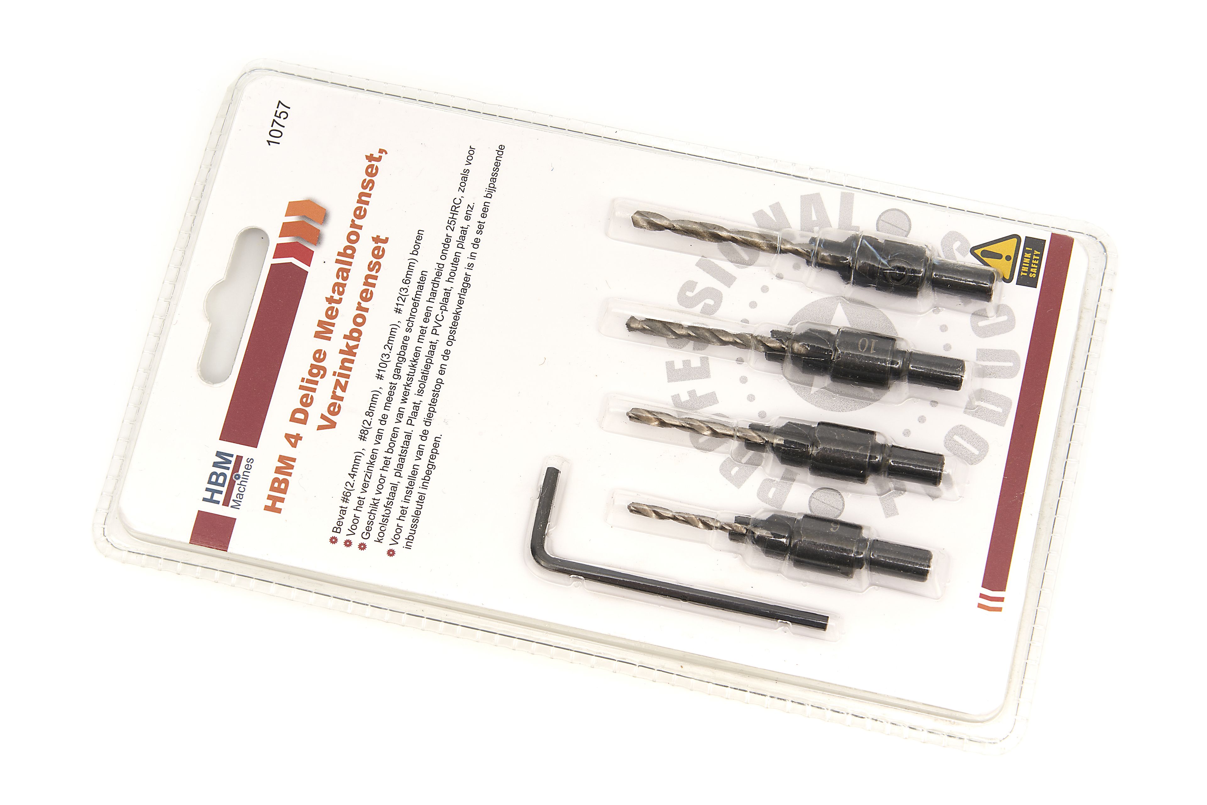 HBM 4 Delige Metaalborenset, Verzinkborenset Image 3