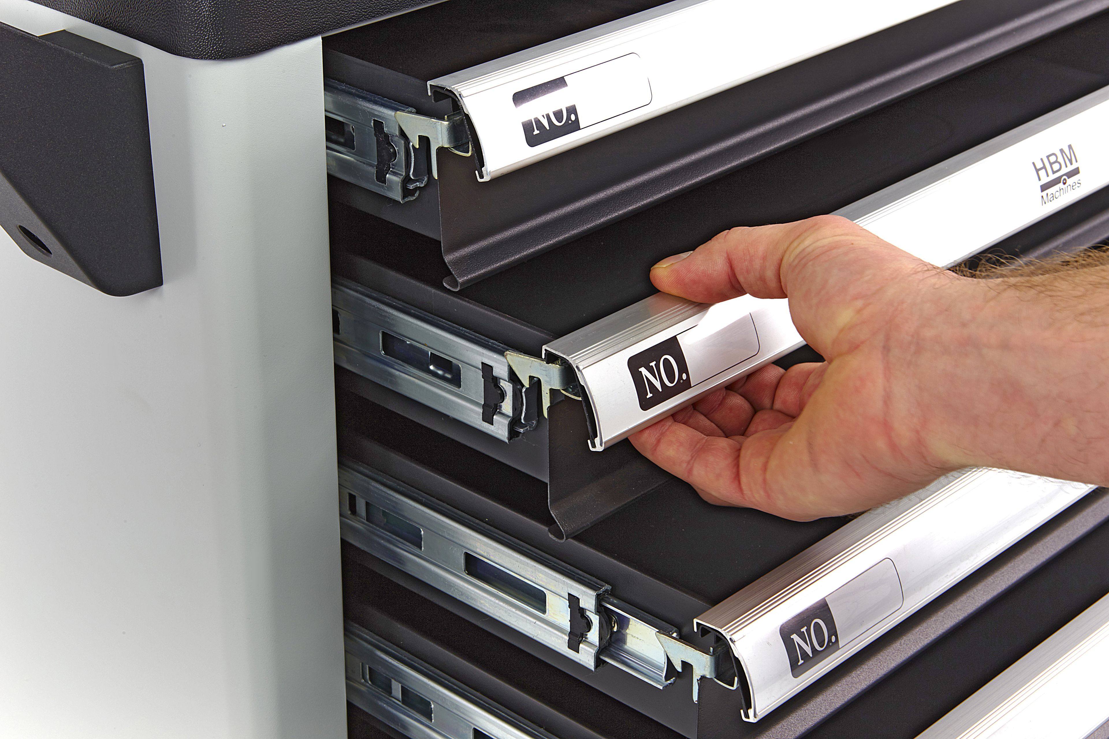 HBM Luxe gereedschapswagen met 7 laden - 77 cm - grijs Image 7