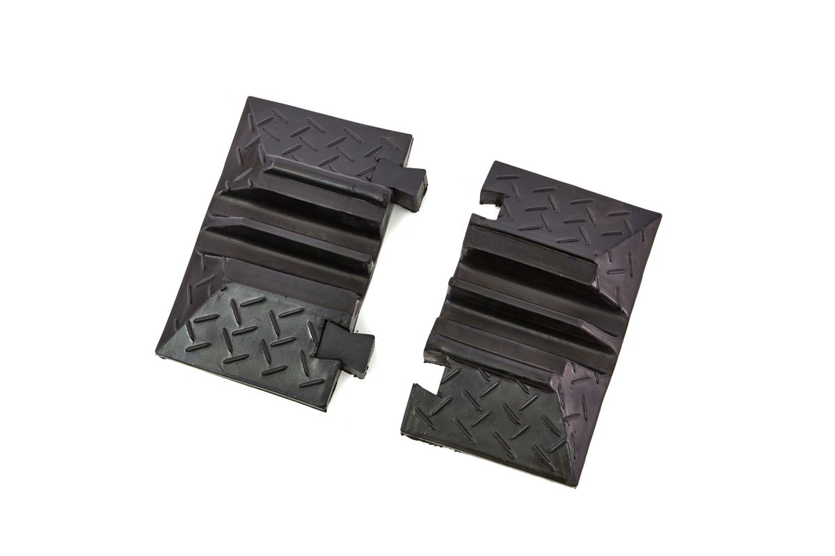 Conjunto de piezas finales HBM para puente de cables/canal de cables con tapa y 2 canales