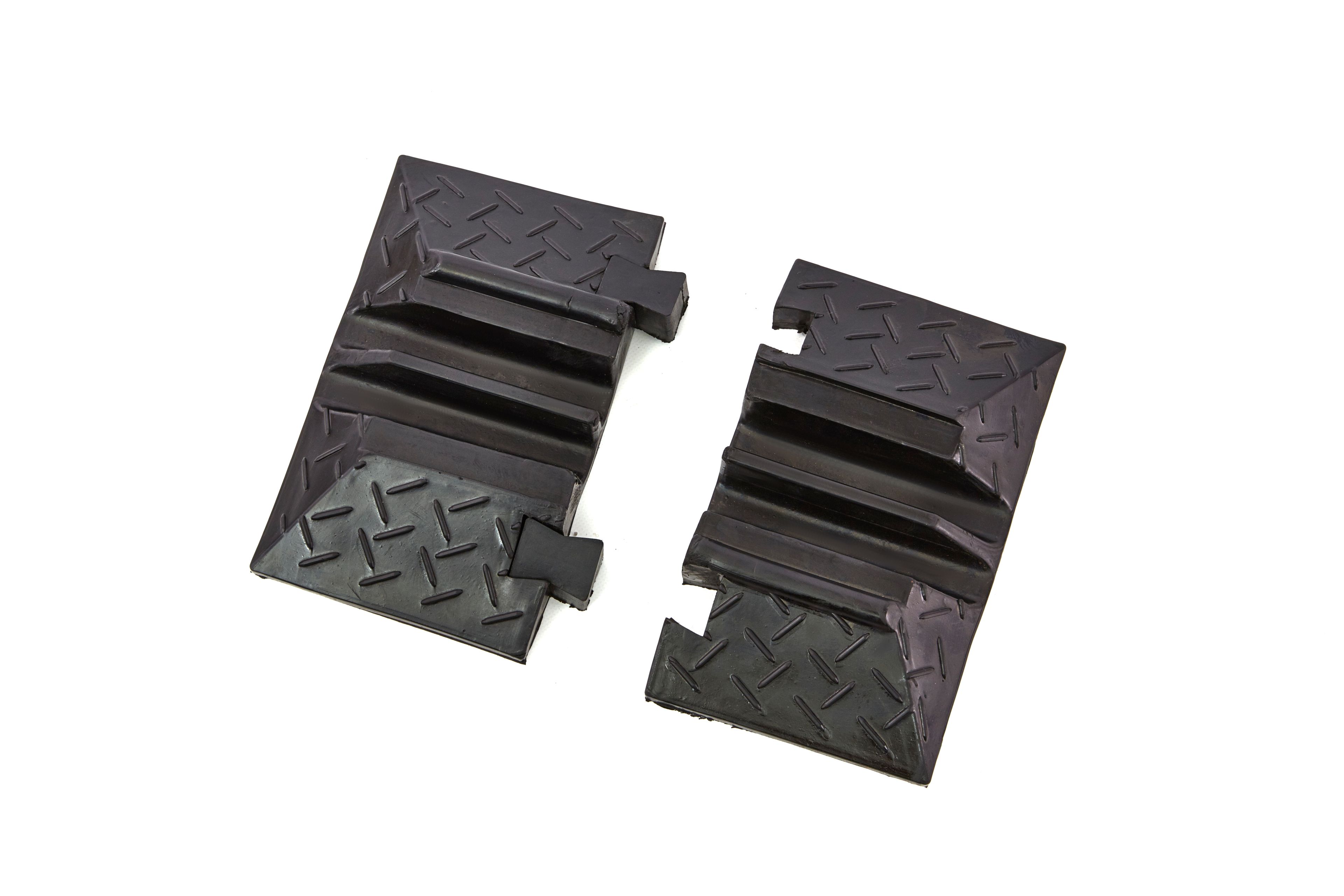 Jeu de pièces d'extrémité HBM pour pont de câbles / chemin de câbles avec rabat et 2 canaux