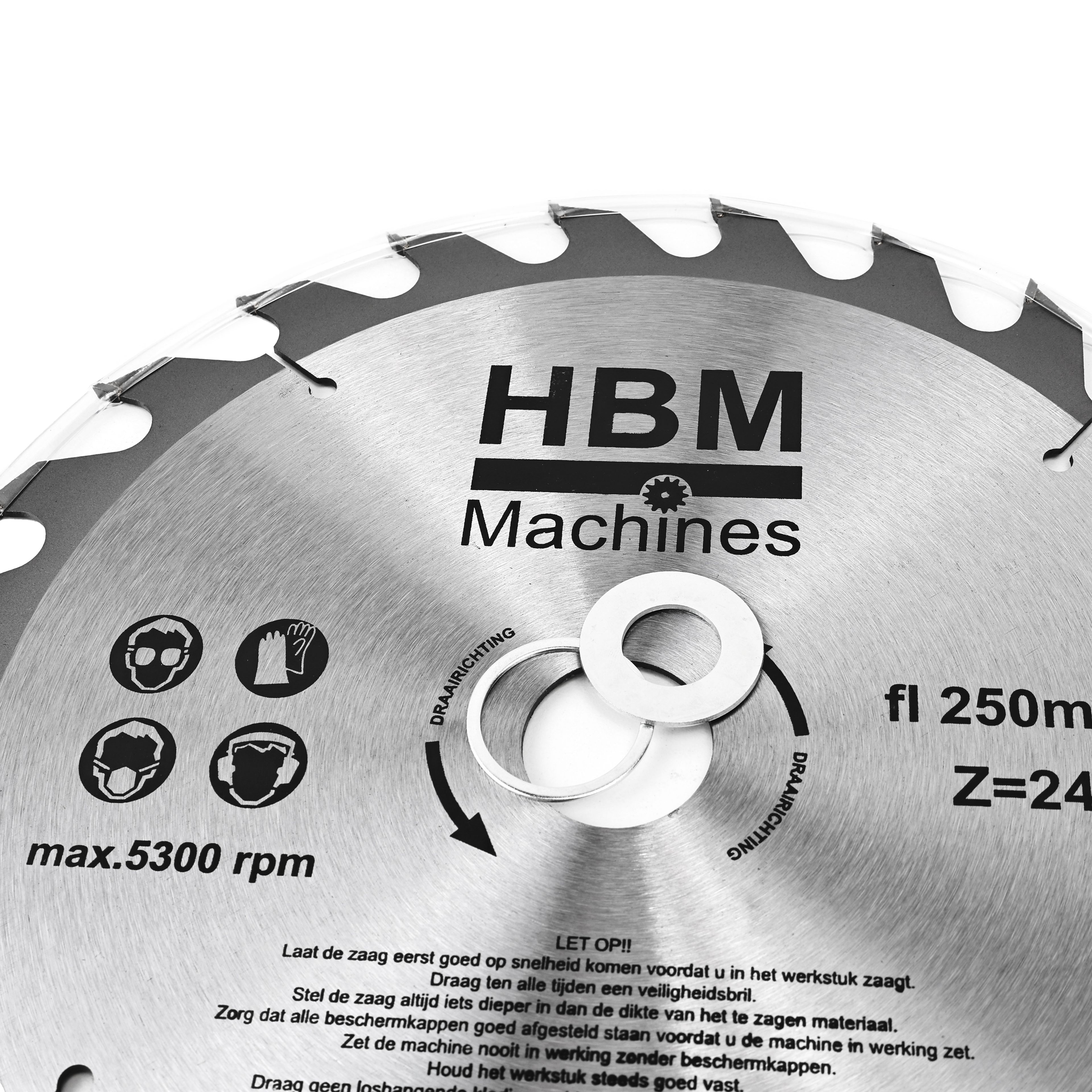 HBM HM Discos de sierra circular de 250mm para madera 24 Dientes Image 2