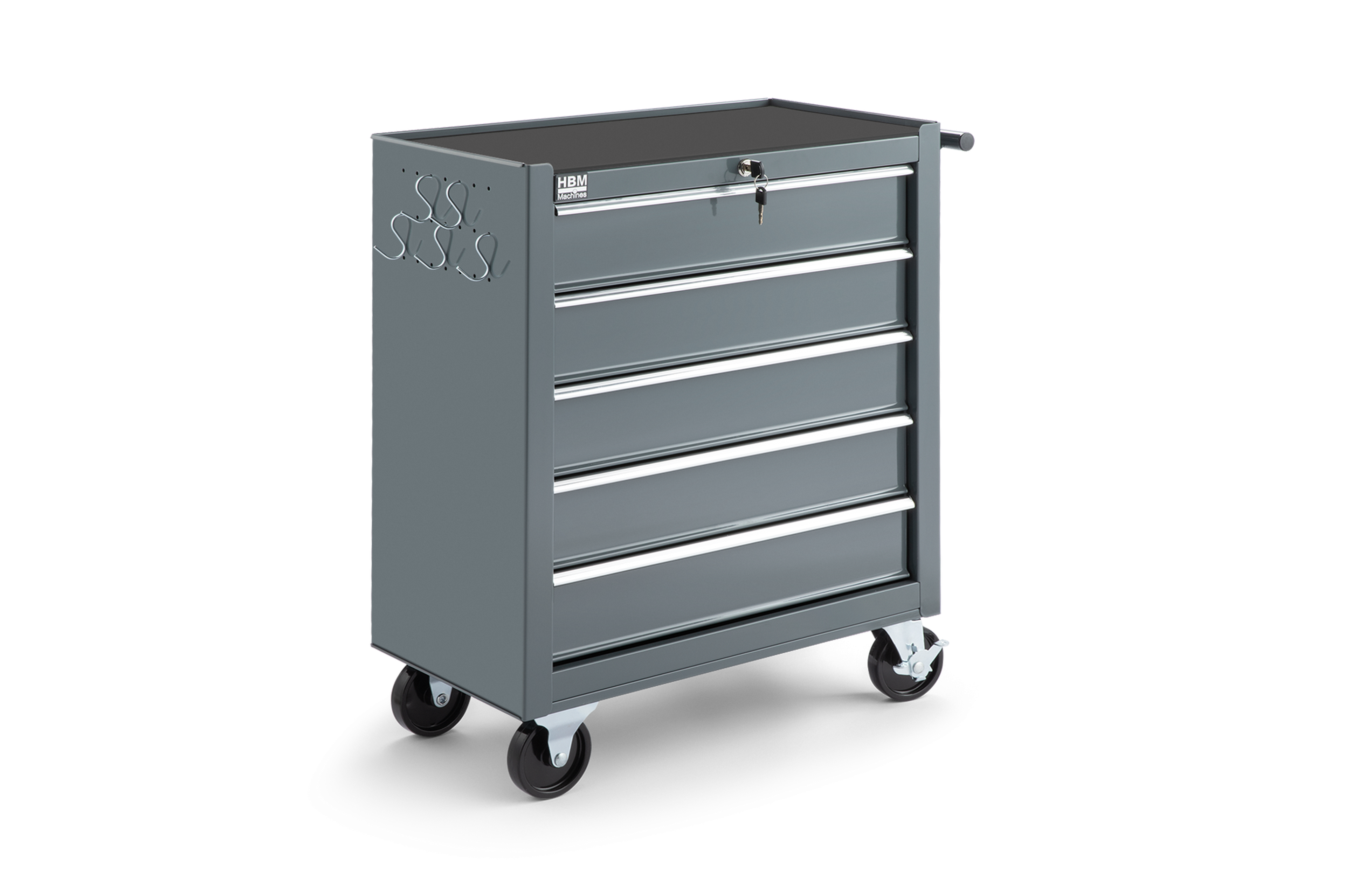 HBM Werkzeugwagen mit 5 Schubladen, 62 cm, grau Image 3