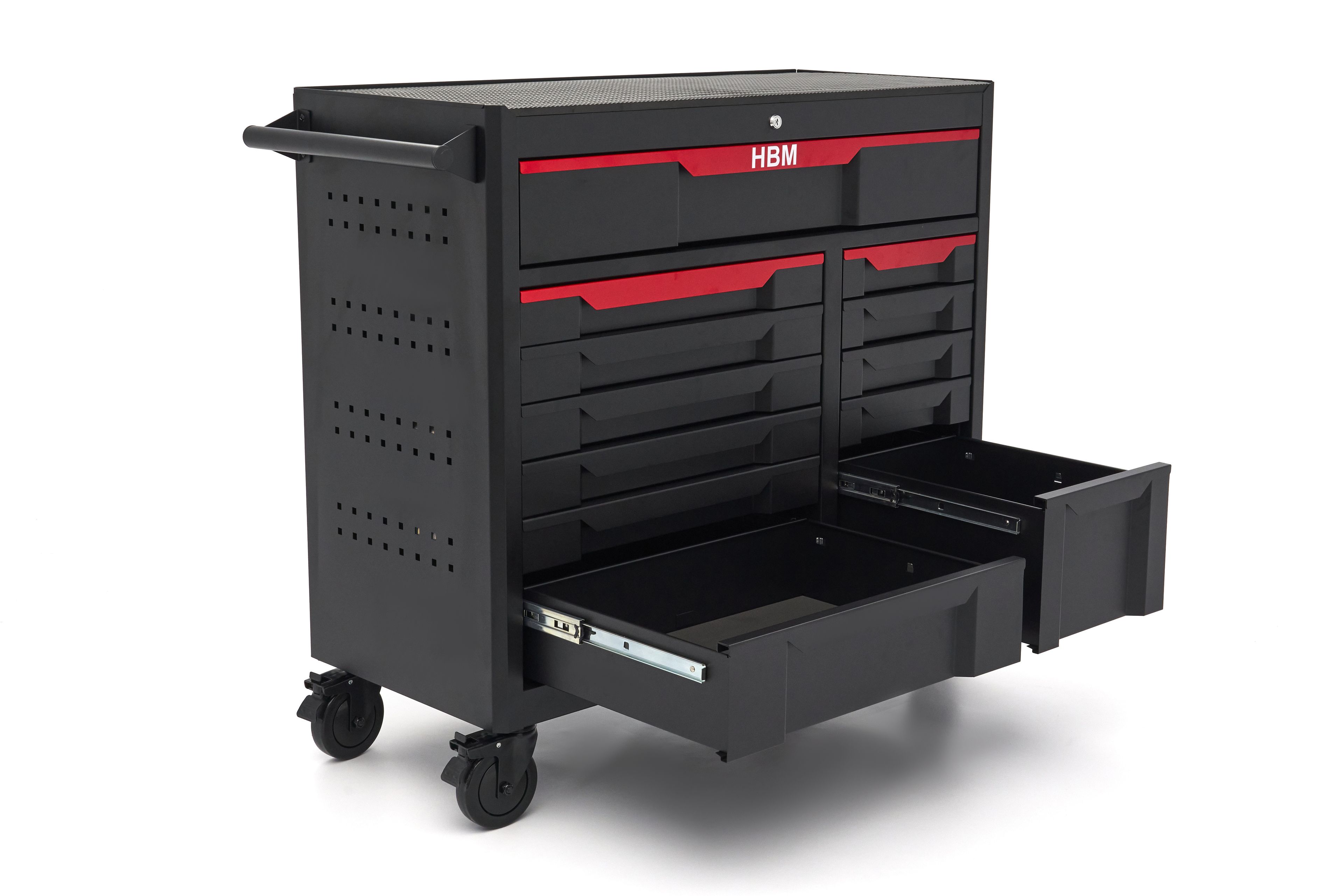 HBM gereedschapswagen 12 laden, 106 cm, zwart Image 7