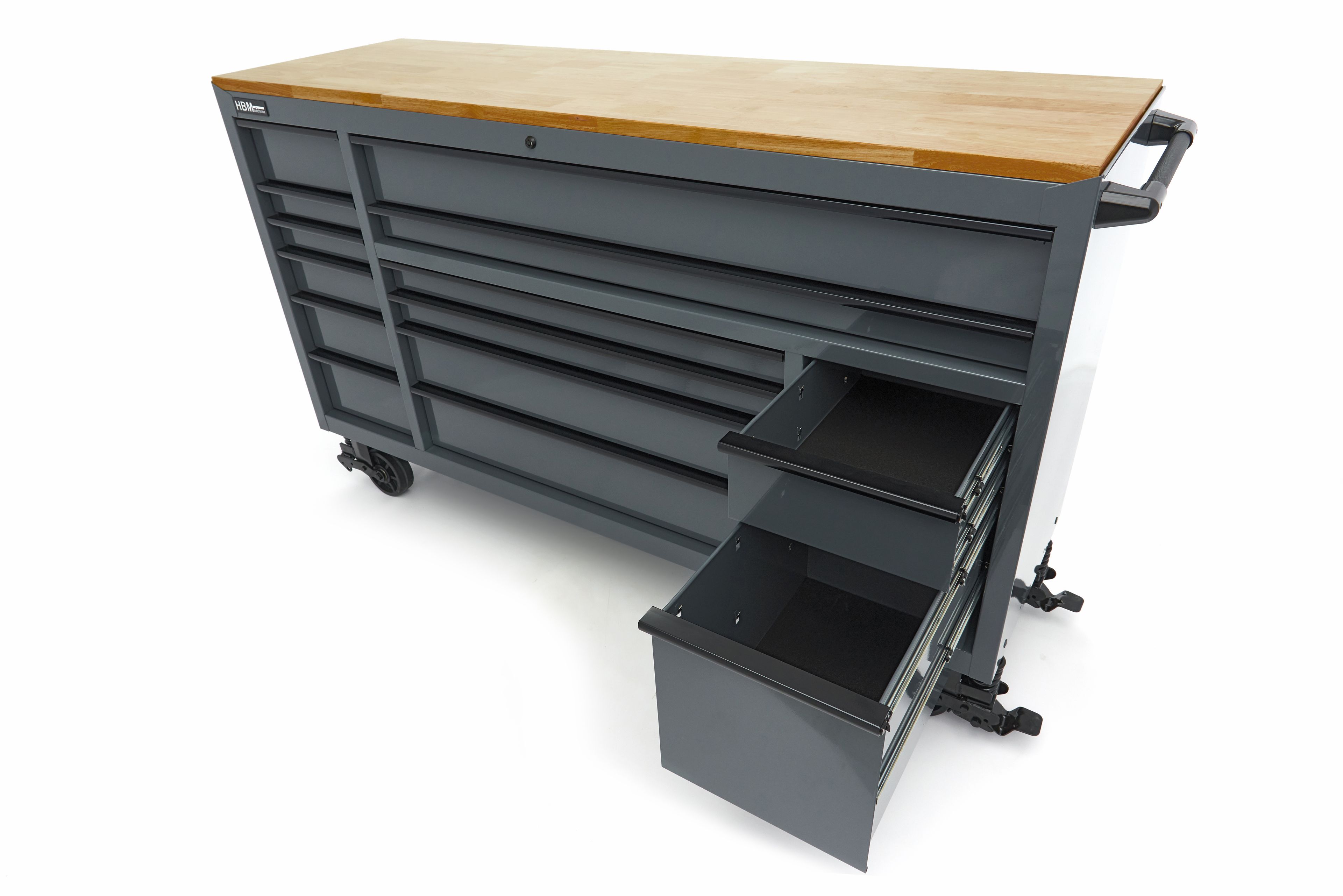 HBM gereedschapswagen, 14 laden, 182 cm, grijs Image 9