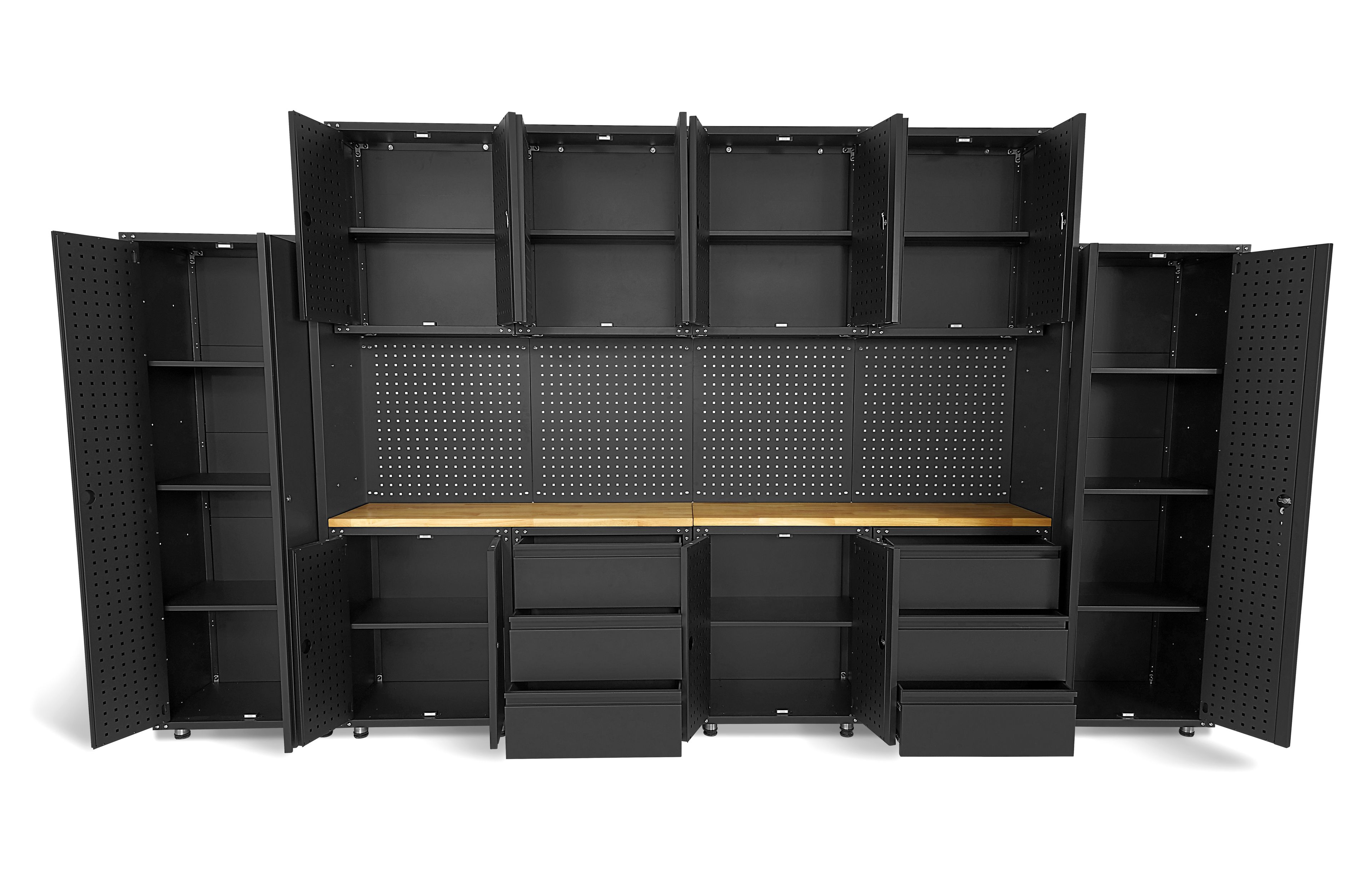 Système d'atelier modulaire premium HBM, 16 pièces, noir mat Image 7