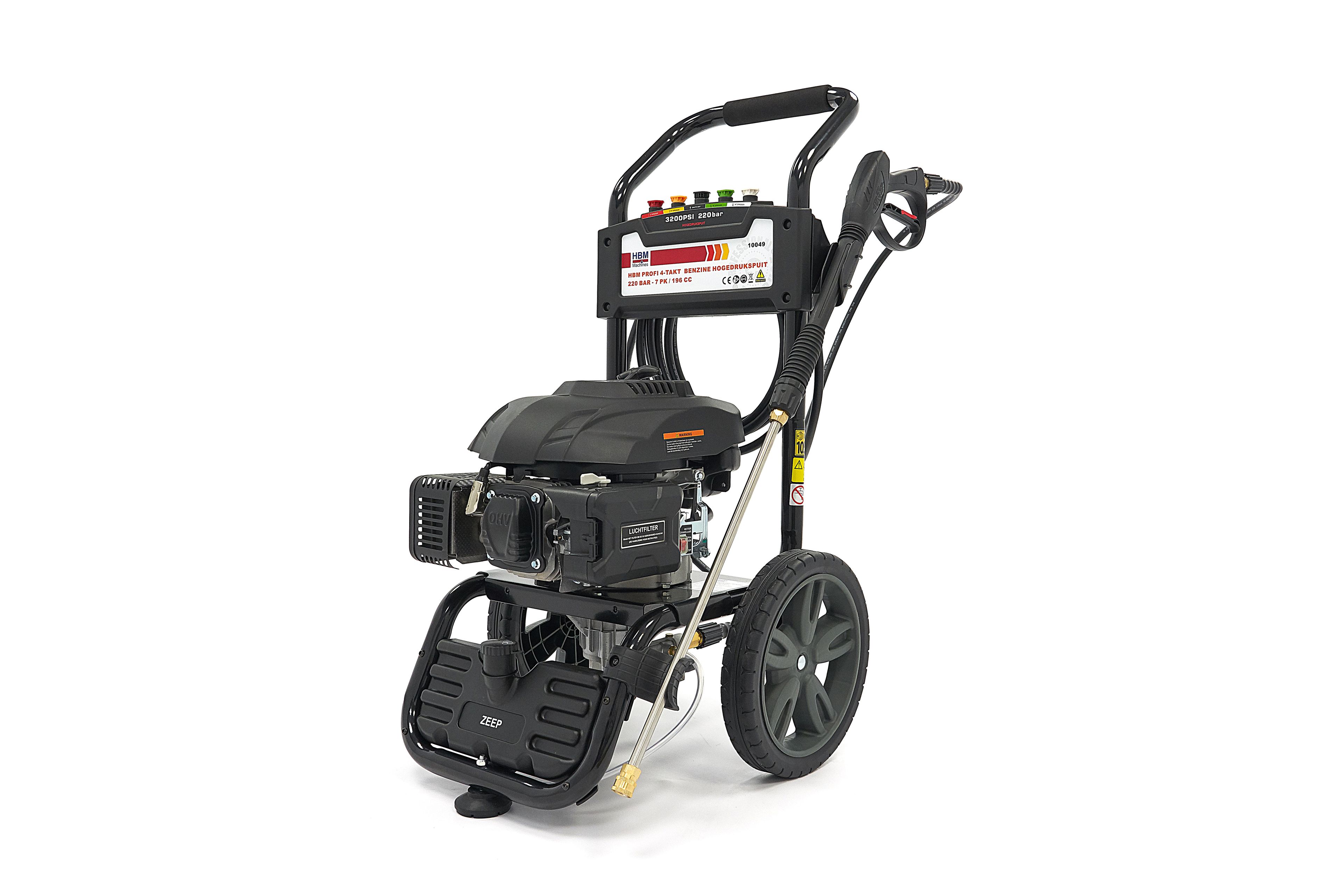 HBM Profi limpiaparabrisas de gasolina de 4 tiempos 210 BAR - 7 PK / 196 cc Image 3