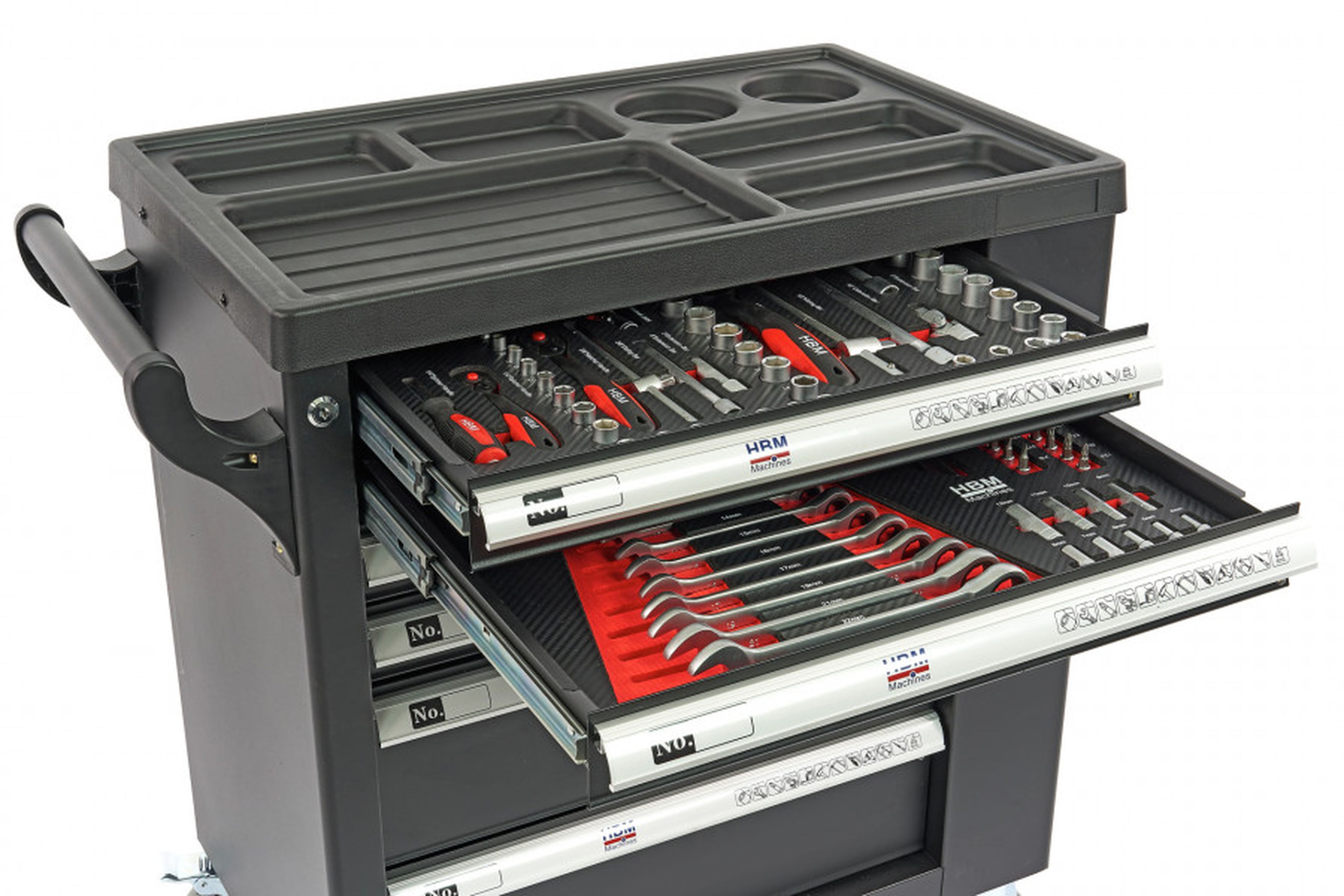 Carro de herramientas lleno HBM Premium con puerta - 154 piezas Image 16