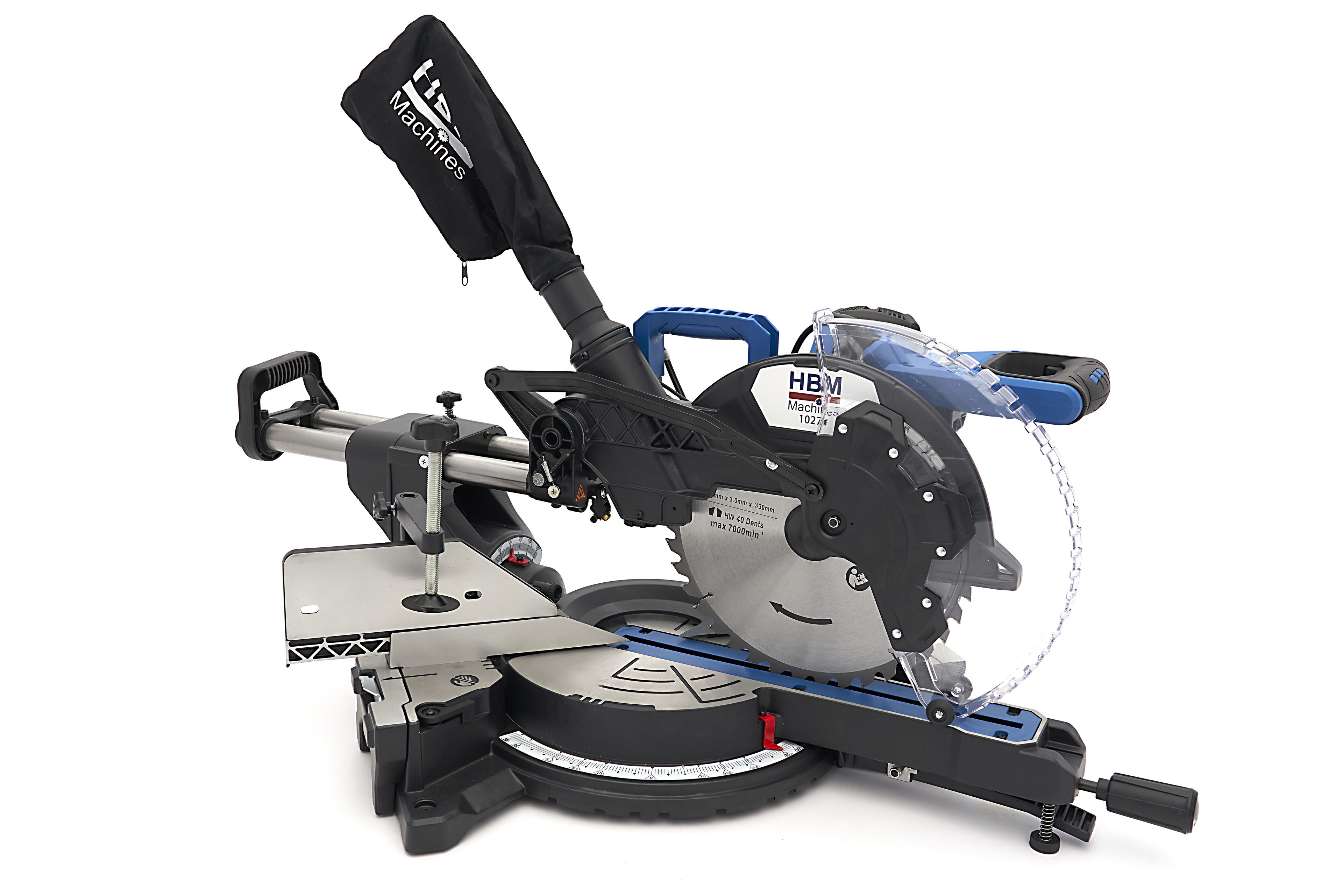 HBM 305 x 108 mm Scie à bras radial, scie à tronçonner, scie à traction avec laser Image 7