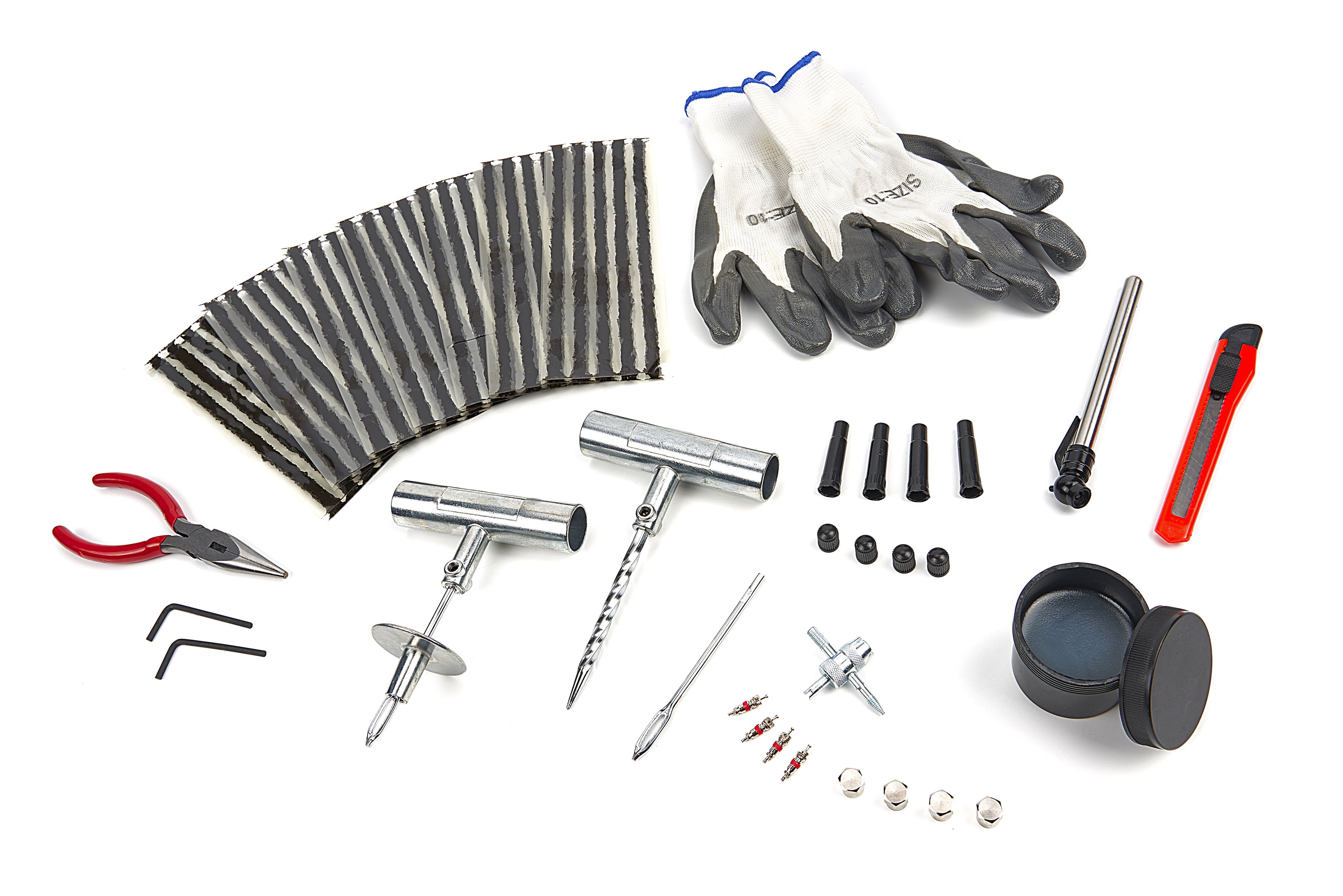 Ensemble de réparation de pneu HBM 64 pièces complet