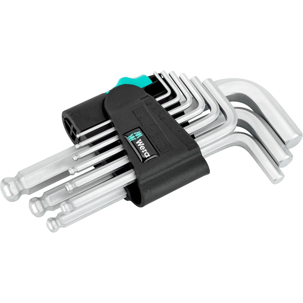 Wera Winkel-Innensechskantschlüssel-Set 1,5-10 mm kurzer Kugelkopf
